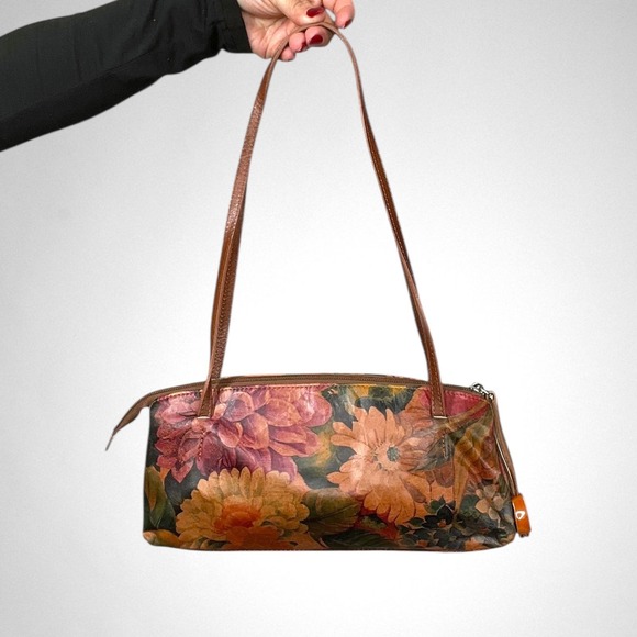 Vintage CHIARINI Floral Leather Shoulder Bag - Picture 4 of 14